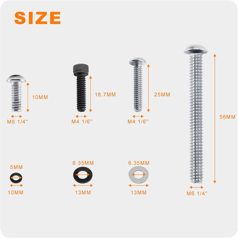 Eumti 18PCS Motorcycle Batwing Inner Fairing Windshield Trim Screws Bolts Kit Stainless Steel Fit For Harley Touring Street Glide Electra Glide Road Glide Ultra Limited and Tri Glide Models 1996-2025 - Image 5